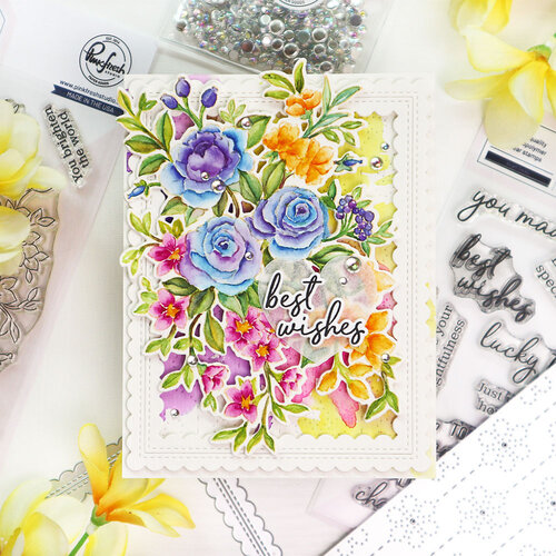 Pinkfresh Studio - Dies - Floral Backdrop Coverplate