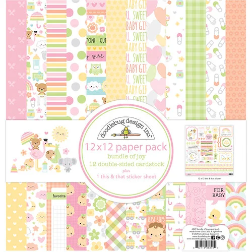 Doodlebug Design - Bundle of Joy Collection - 12 x 12 Paper Pack 1 Doodlebug Design - Bundle of Joy Collection - 12 x 12 Paper Pack