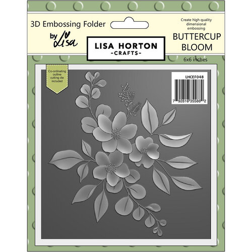 Lisa Horton Crafts - 3D Embossing Folder with Coordinating Dies - Buttercup Bloom 1 Lisa Horton Crafts - 3D Embossing Folder with Coordinating Dies - Buttercup Bloom