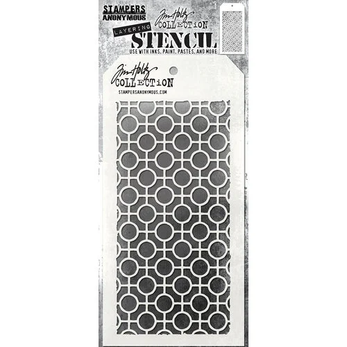 Stampers Anonymous - Tim Holtz - Layering Stencils - Linked Circles 1 Stampers Anonymous - Tim Holtz - Layering Stencils - Linked Circles