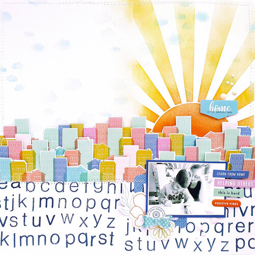 Scrapbook.com - Stencils - Sunny Days Ahead - 6x8