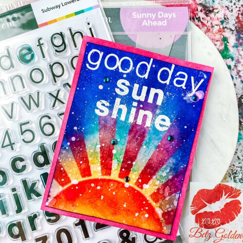 Scrapbook.com - Stencils - Sunny Days Ahead - 6x8