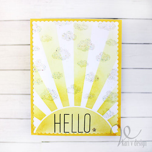 Scrapbook.com - Stencils - Sunny Days Ahead - 6x8