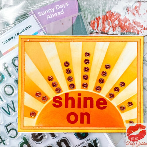 Scrapbook.com - Stencils - Sunny Days Ahead - 6x8