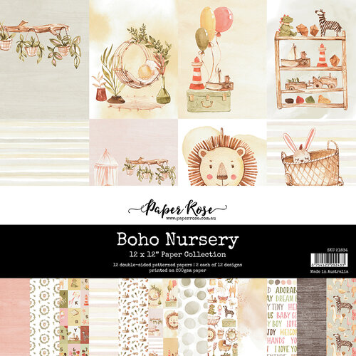 Paper Rose - 12 x 12 Collection Pack - Boho Nursery