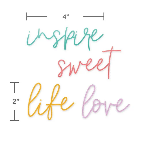 Scrapbook.com - Decorative Die Set - Inspirational Life Sentiments 2 Scrapbook.com - Decorative Die Set - Inspirational Life Sentiments