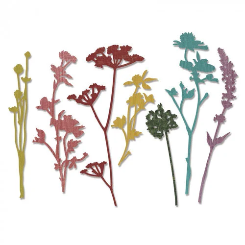 Sizzix - Tim Holtz - Alterations Collection - Thinlits Dies - Wildflowers 1 Sizzix - Tim Holtz - Alterations Collection - Thinlits Dies - Wildflowers