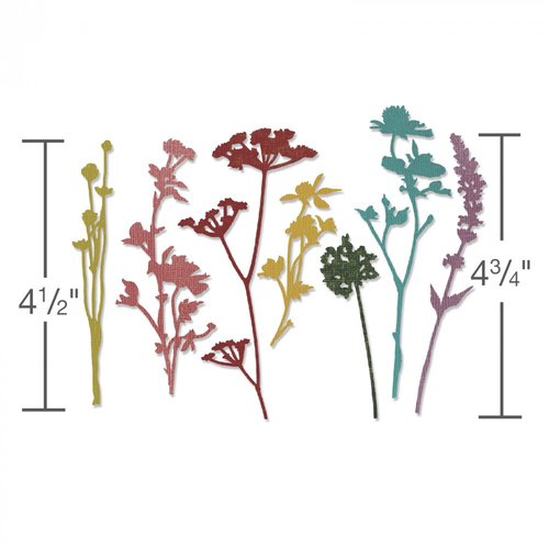 Sizzix - Tim Holtz - Alterations Collection - Thinlits Dies - Wildflowers 2 Sizzix - Tim Holtz - Alterations Collection - Thinlits Dies - Wildflowers