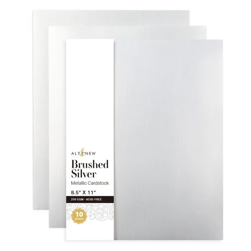 Altenew - Metallic Cardstock - 10 Pack - Brushed Silver