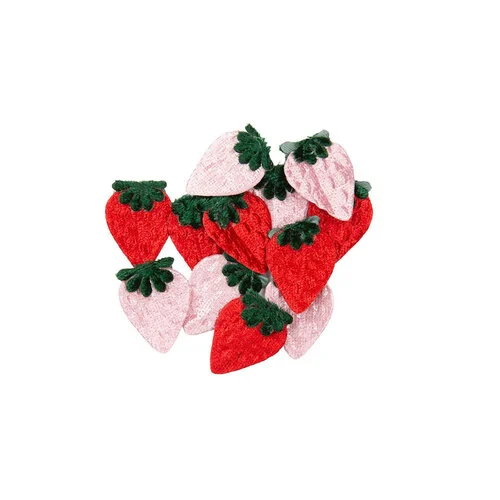 Prima - Strawberry Milkshake Collection - Embellishments - Velvet Strawberries 2 Prima - Strawberry Milkshake Collection - Embellishments - Velvet Strawberries