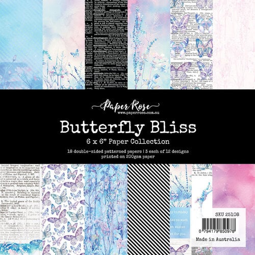 Paper Rose - 6 x 6 Collection Pack - Butterfly Bliss 1 Paper Rose - 6 x 6 Collection Pack - Butterfly Bliss