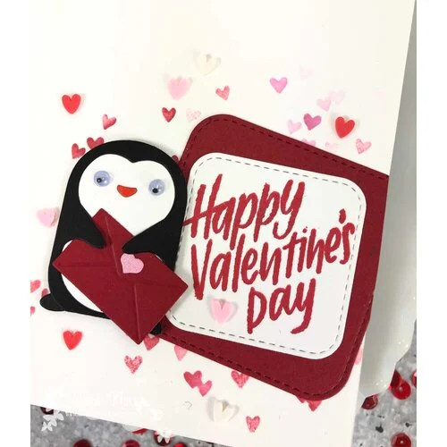 Scrapbook.com - Stencils - Scattered Hearts - 6x8
