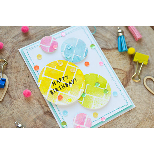 Scrapbook.com - Stencils - Herringbone - 6x8