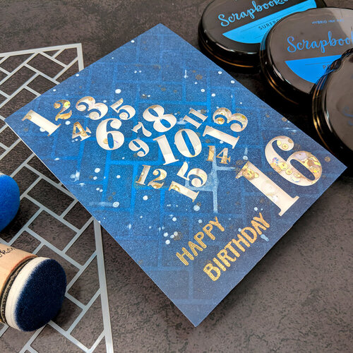 Scrapbook.com - Stencils - Herringbone - 6x8