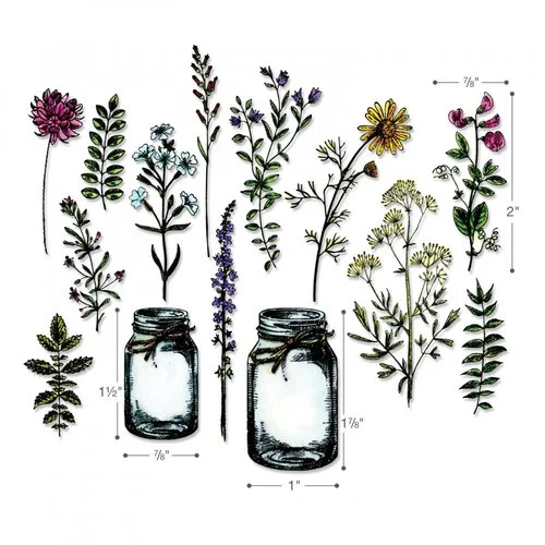 Sizzix - Tim Holtz - Alterations Collection - Framelits Dies - Flower Jar