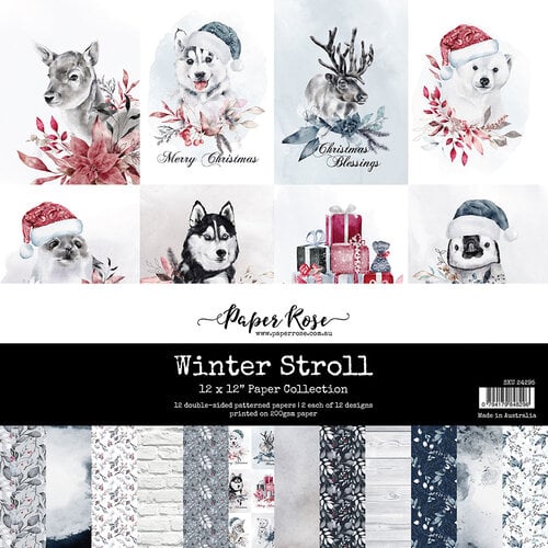 Paper Rose - 12 x 12 Collection Pack - Winter Stroll 1 Paper Rose - 12 x 12 Collection Pack - Winter Stroll
