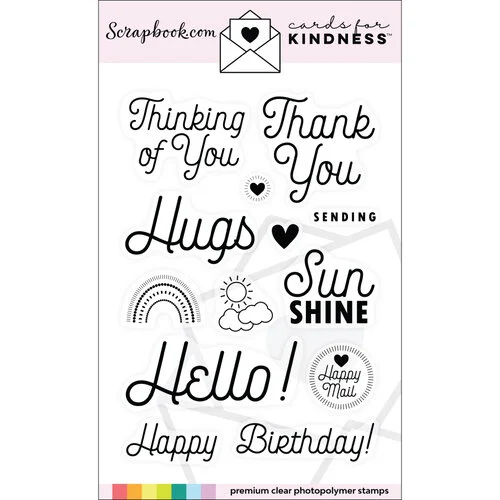 Scrapbook.com - Clear Photopolymer Stamp Set - Cards for Kindness 1 Scrapbook.com - Clear Photopolymer Stamp Set - Cards for Kindness