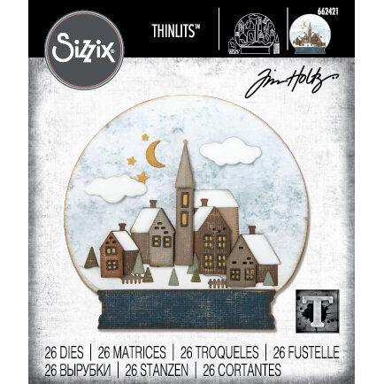 Sizzix - Tim Holtz - Thinlits Dies - Vault Snowglobe 2 1 Sizzix - Tim Holtz - Thinlits Dies - Vault Snowglobe 2