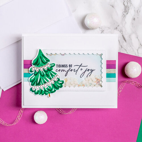 Pinkfresh Studio - Essentials Collection - Dies - Stitched Scallop Rectangles 2 Pinkfresh Studio - Essentials Collection - Dies - Stitched Scallop Rectangles