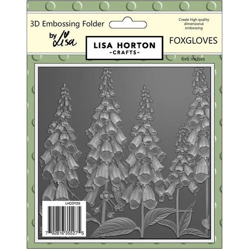Lisa Horton Crafts - 3D Embossing Folder - Foxgloves 1 Lisa Horton Crafts - 3D Embossing Folder - Foxgloves