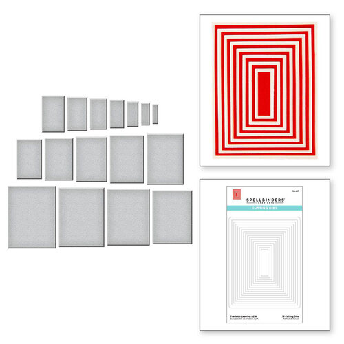 Spellbinders - Etched Dies - Precision Layering Basics - A2 A 3 Spellbinders - Etched Dies - Precision Layering Basics - A2 A