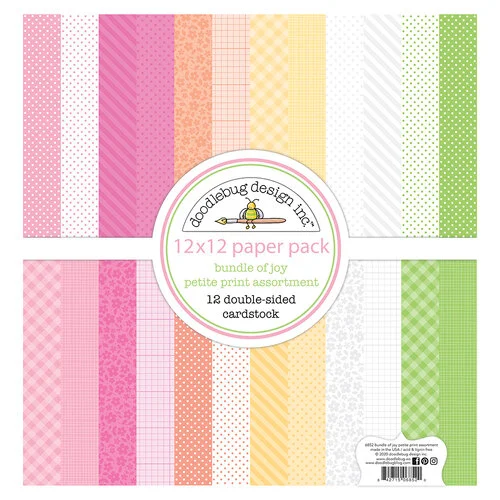Doodlebug Design - Bundle of Joy Collection - 12 x 12 Paper Pack - Petite Print Assortment