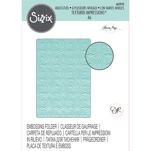 Sizzix - Multi-Level Textured Impressions - Embossing Folder - Geo Crystals 1 Sizzix - Multi-Level Textured Impressions - Embossing Folder - Geo Crystals