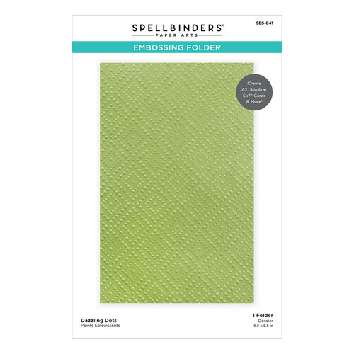 Spellbinders - Celebrate The Season Collection - Christmas - Embossing Folder - Dazzling Dots