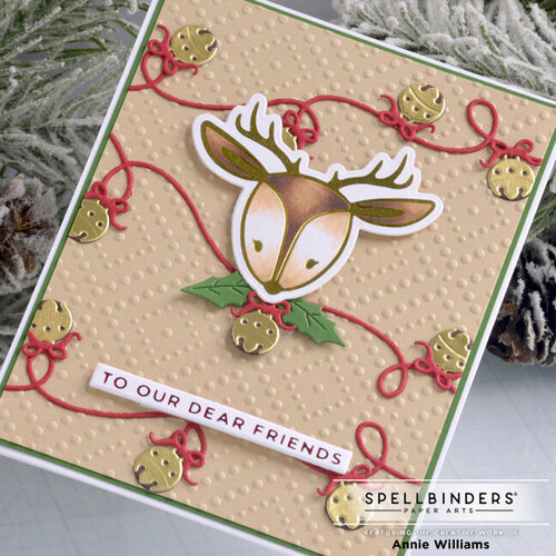 Spellbinders - Celebrate The Season Collection - Christmas - Embossing Folder - Dazzling Dots