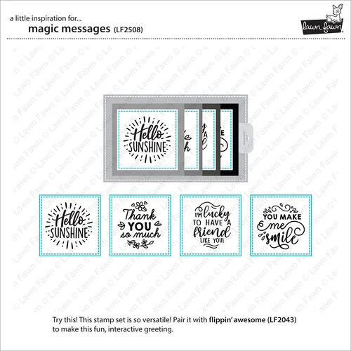 Lawn Fawn - Clear Photopolymer Stamps - Magic Messages