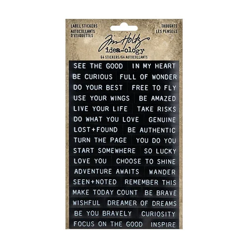 Idea-ology - Tim Holtz - Label Stickers - Thoughts 1 Idea-ology - Tim Holtz - Label Stickers - Thoughts