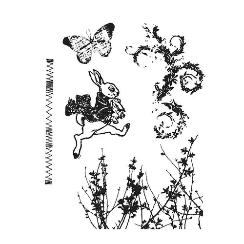 Stampers Anonymous - Tim Holtz - Cling Mounted Rubber Stamp Set - Spring Sprung
