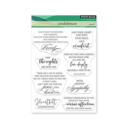 Penny Black - Delight Collection - Clear Photopolymer Stamps - Condolences