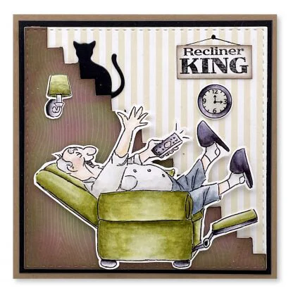 Art Impressions - Laugh Lines Collection - Clear Photopolymer Stamps - Sit Back 4 Art Impressions - Laugh Lines Collection - Clear Photopolymer Stamps - Sit Back