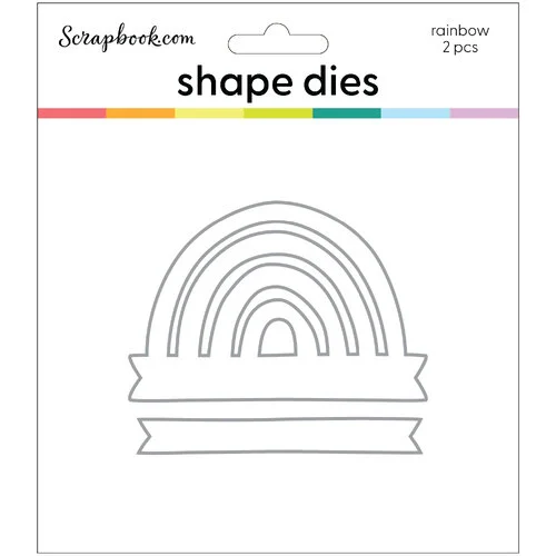 Scrapbook.com - Decorative Die Set - Rainbow Wishes