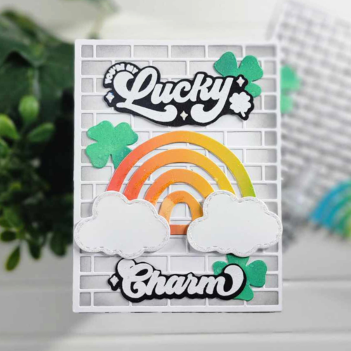 Scrapbook.com - Decorative Die Set - Rainbow Wishes