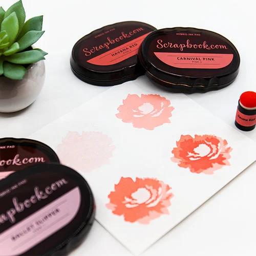 Scrapbook.com - Premium Hybrid Ink Pad Kit - Pink Group