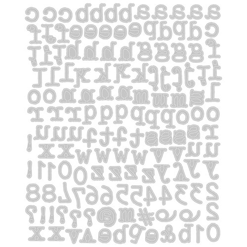 Sizzix - Tim Holtz - Thinlits Dies - Alphanumeric Tiny Type Lower 2 Sizzix - Tim Holtz - Thinlits Dies - Alphanumeric Tiny Type Lower