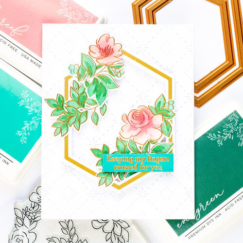 Pinkfresh Studio - Layering Stencils - Rainbow Floral 3 Pinkfresh Studio - Layering Stencils - Rainbow Floral