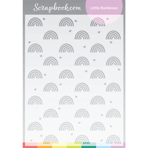Scrapbook.com - Stencils - Little Rainbows - 6x8 1 Scrapbook.com - Stencils - Little Rainbows - 6x8