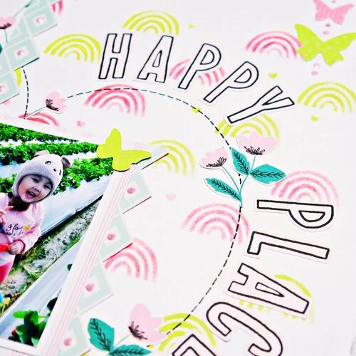 Scrapbook.com - Stencils - Little Rainbows - 6x8 10 Scrapbook.com - Stencils - Little Rainbows - 6x8