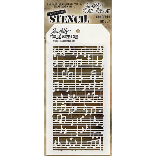 Stampers Anonymous - Tim Holtz - Layering Stencil - Concerto