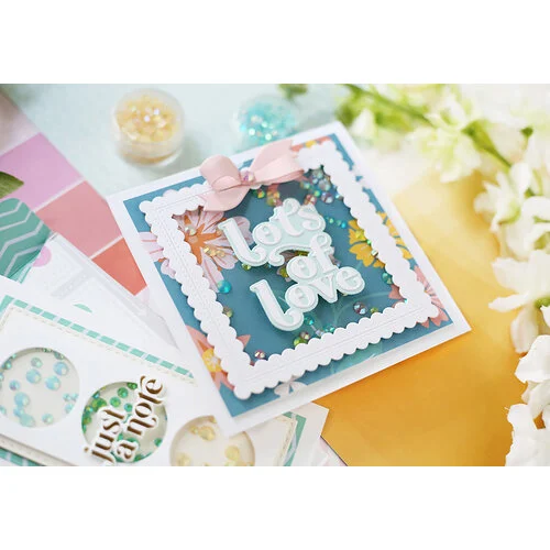 Pinkfresh Studio - Essentials Collection - Dies - Stitched Scalloped Square 6 Pinkfresh Studio - Essentials Collection - Dies - Stitched Scalloped Square