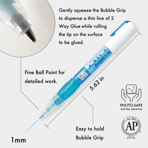 Kuretake - ZIG - Memory System - 2 Way Glue Pen - Squeeze and Roll