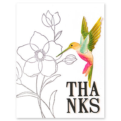Penny Black - Blooming Collection - Creative Dies - Hummingbird