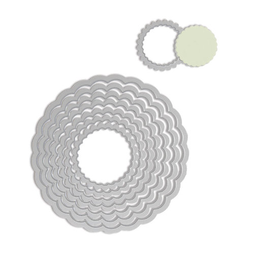 Sizzix - Framelits Dies - Scallop Circles 2 Sizzix - Framelits Dies - Scallop Circles