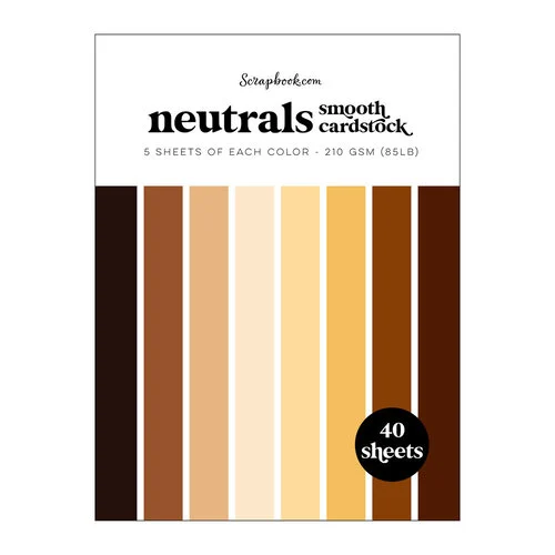 Scrapbook.com - Neutrals - Smooth Cardstock Paper Pad - 6x8 - 40 Sheets 1 Scrapbook.com - Neutrals - Smooth Cardstock Paper Pad - 6x8 - 40 Sheets