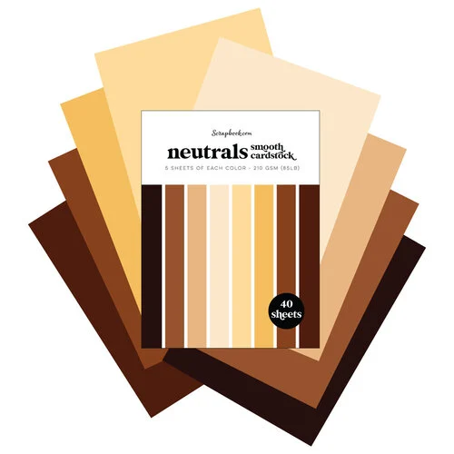 Scrapbook.com - Neutrals - Smooth Cardstock Paper Pad - 6x8 - 40 Sheets 2 Scrapbook.com - Neutrals - Smooth Cardstock Paper Pad - 6x8 - 40 Sheets