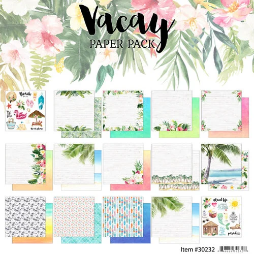 Scrapbook Customs - Vacay Collection - 12 x 12 Collection Kit 1 Scrapbook Customs - Vacay Collection - 12 x 12 Collection Kit