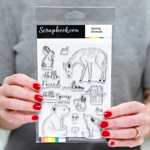 Scrapbook.com - Clear Photopolymer Stamp Set - Spring Animals 2 Scrapbook.com - Clear Photopolymer Stamp Set - Spring Animals